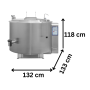 Thumbnail Marmita profesionala rotunda pe gaz 500 Lt, Incalzire Indirecta, 48 kW, 132*133*118 cm - 1