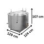 Thumbnail Marmita profesionala rotunda pe abur 400 Lt, Incalzire Indirecta, 129*124*107 cm - 1