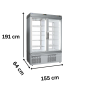 Thumbnail Vitrina frigorifica cofetarie No-Frost Tekna, temp: -5...+10 °C, racire ventilata No-Frost, 875 lt. 155*64*191 cm - 1
