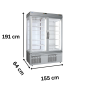Thumbnail Vitrina congelare cofetarie Tekna, temp: -25...-15 °C, racire statica, 915 lt. 155*64*191 cm - 1