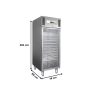 Thumbnail Dulap de congelare vertical pentru gelaterie cu 1 usa, inox, 737 LT, -10°C / -22°C, 10 grilaje, panou de control electronic - 7