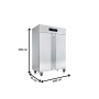 Thumbnail Dulap congelator vertical cu roti, inox, FRENOX cu 2 usi, Eficienta Energetica, 1400 lt - 8