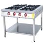 Thumbnail Masina de gatit pe gaz, inox, cu 4 arzatoare, suport de podea cu polita, 100*104*85 cm - 2