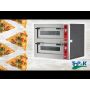 Thumbnail Cuptor profesional pentru pizza, electric, 2 vetre, 5+5 pizza / 30 cm , 119*81*76 cm - 2