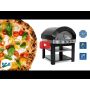 Thumbnail Cuptor profesional pentru pizza, cu samota si alimentare pe gaz, capacitate 9 pizza 30 cm - Negru - 8
