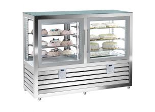 Vitrina congelare  verticala pentru cofetarie gelaterie 264+264 lt
