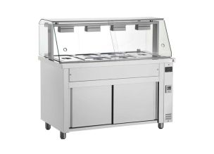 Bain-marie cu dulap cald si geam panoramic