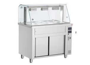 Bain-marie cu dulap neutru si geam panoramic