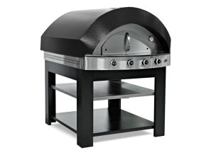 Cuptor profesional gaz, 12 pizza 30 cm - negru