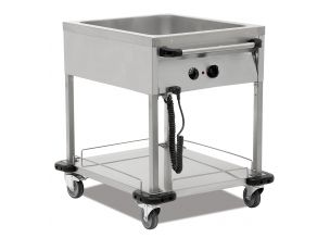 Carucior tip bain marie 3 cuve GN 1/1