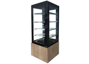 Vitrina frigorifica verticala pentru cofetarie decor lemn A447-SAMARA
